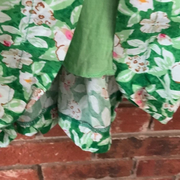 Floral Green Long Sleeve Dress - Picture 4 of 5